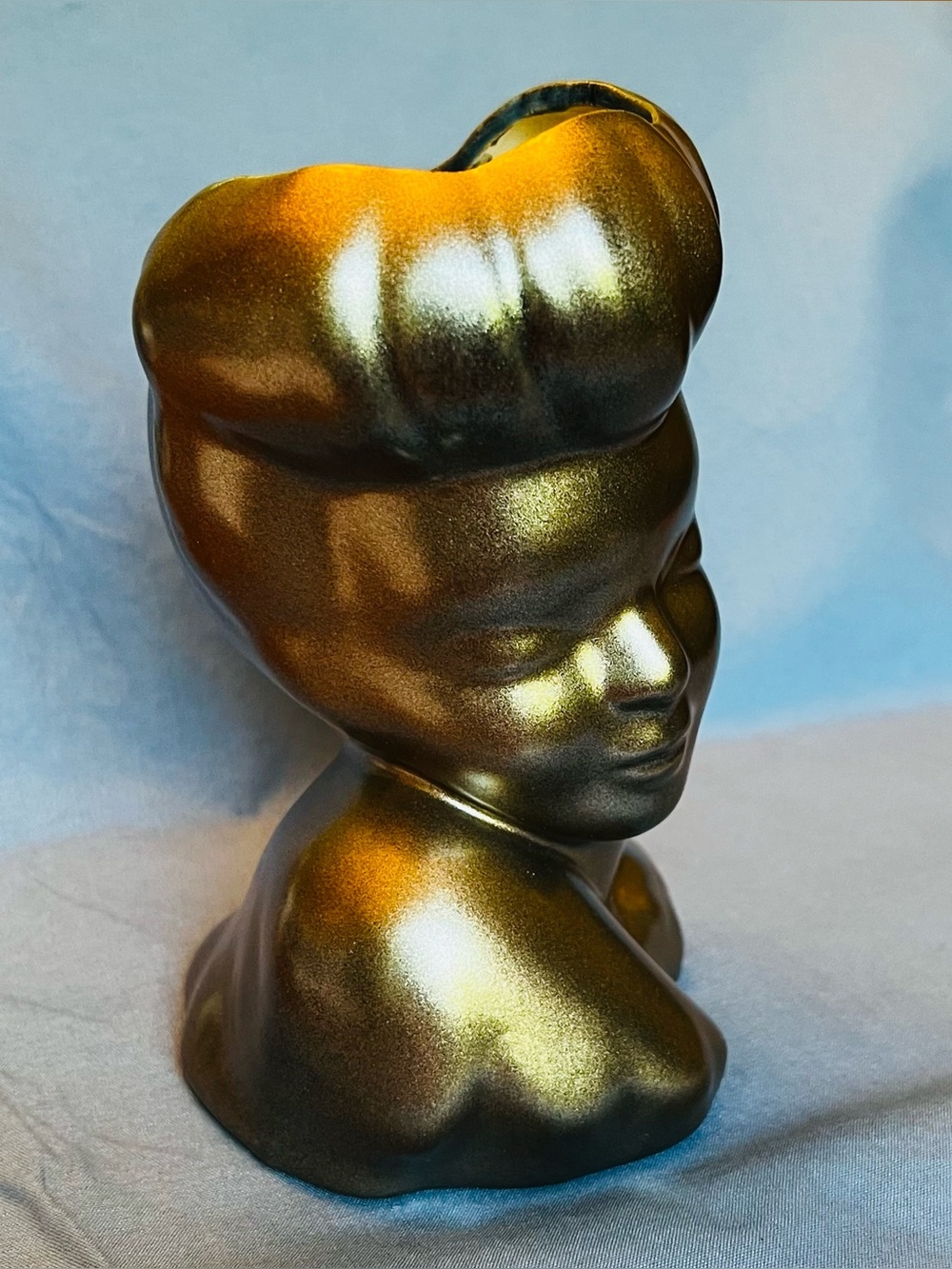 Vintage Lady head vase Ceramic Bust Sculpture - Elegant Home Accen